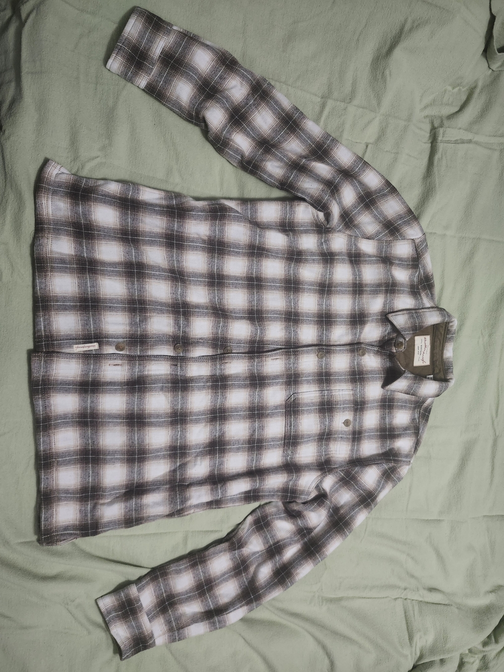 Weatherproof Plaid Shirt Jacket in Brown and Cream